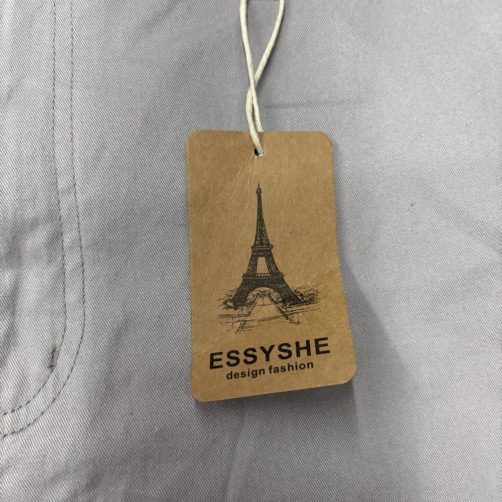 NWT~ESSYSHE Men's Pants Slim Fit Chino Pants Gray 38x30 - Picture 6 of 12
